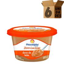 Kit 6 Doce De Leite Zero Lactose Piracanjuba Pote 350g