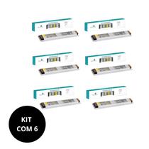 Kit 6 Driver Slim 10A Bivolt Saída 12V 120W IP20 Gaya