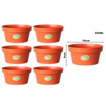 kit 6 e 10 Vasos de plantas cuia redondos resistentes decorativos coloridos auto irrigável