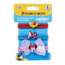 Kit 6 Elásticos De Cabelo Coleção Disney Minnie Marco Boni