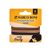 Kit 6 Elásticos De Cabelo Sem Metal Linha Daily Marco Boni Cor:Marrom Kit 6 Elásticos De Cabelo Sem Metal Linha Daily Marco Boni Cor:Marrom