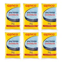 Kit 6 Elevador De Ph + Granulado Genco Barrilha 2kg