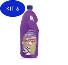 Kit 6 Eliminador De Odores Genial Pet Fresh 2 Litros