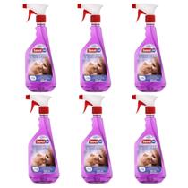 Kit 6 Eliminador de Odores Sanol Vet Gatos Lavanda 500 ml