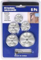 Kit 6 Em 1: 5 Discos Hss Mini Retífica 1 Haste
