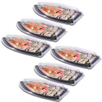 Kit 6 Embalagem Descartável Delivery Barca Sushi E Açai Gr Kit 6 Embalagem Descartável Delivery Barca Sushi E Açai Gr