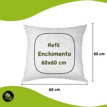 Kit 6 Enchimentos Refil Almofada 60x60 Fibra Siliconada 450g Kit 6 Enchimentos Refil Almofada 60x60 Fibra Siliconada 450g