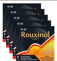 Kit 6 Encordoamento Cordas Aço Viola com bolinha Rouxinol R35