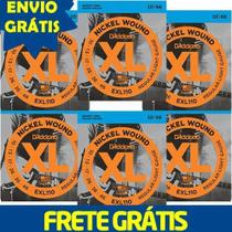 Kit 6 Encordoamento D'Addario Guitarraço Exl110