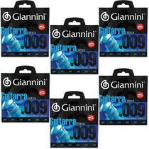 Kit 6 Encordoamento Guitarra Geegst .009 Giannini Envio24h