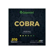 Kit 6 Encordoamento Violão Aço 010 Giannini Cobra Phosphor Bronze GEEFLEF
