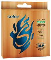 Kit 6 Encordoamento Violão Aço 012 Solez Bronze 85/15 DLP SLATB12