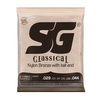 Kit 6 Encordoamento Violão Nylon Alta SG 65/35 Prata Cristal Bolinha 11000