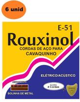 Kit 6 Encordoamentos Cordas Cavaquinho/Cavaco Rouxinol E-51