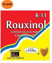 Kit 6 Encordoamentos Cordas Cavaquinho /Cavaco Rouxinol R-51
