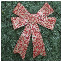 Kit 6 Enfeite Árvore Natal Laço Arabesco Com Veludo 42 Cm Kit 6 Enfeite Árvore Natal Laço Arabesco Com Veludo 42 Cm