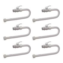 Kit 6 Engate Flexível Registro PVC Branco 1/2'' 40cm Estrela