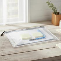 KIT 6 Envelope com Ziper 23,5cm x 11,5cm A6 PVC Grande Pequeno Envelope Dinheiro Documentos Livros Pasta