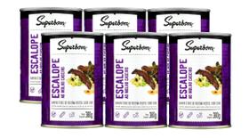 kit 6 Escalope ao Molho Caseiro Vegetal Superbom Lata 380g
