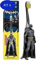 Kit 6 Escova De Dentes Infantil Batman 3D Dental Clean