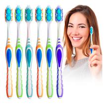 Kit 6 Escovas De Dente Revolution Limpa Bochechas E Lingua