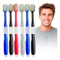 Kit 6 Escovas De Dente Revolution Pro Cerda Macia Adulto