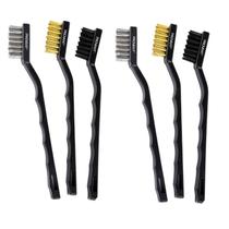 Kit 6 Escovas Para Limpeza Multiuso Para Grelha Aço Latão e Nylon