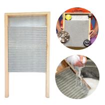 Kit 6 Esfregadeira Tabua Lavar Roupas em Zinco Retrô Vintage Washboard