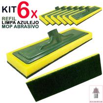 Kit 6 Esfregão Limpa Azulejo Piso Abrasivo Limpeza Pesada - LILILAR
