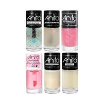 Kit 6 Esmalte Coleção Anita Tratamento E Hidratação Unhas