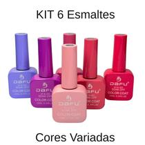 Kit 6 Esmalte Gel Dafu 10ml Cores Variadas Unhas Gel Kit 6 Esmalte Gel Dafu 10ml Cores Variadas Unhas Gel