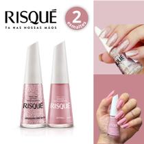 Kit 6 Esmalte Risqué Cremoso Tons Rosas e Marrom nude Esmaltes Atacado