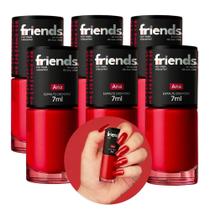 Kit 6 Esmalte Vermelho Clássico Cremoso Ana Friends 7ml Cor Vibrante Kit 6 Esmalte Vermelho Clássico Cremoso Ana Friends 7ml Cor Vibrante