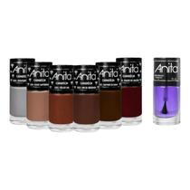 Kit 6 Esmaltes 10ml Coleção Capadócia + 1 Top Brilho 10ml Anita