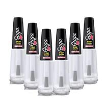 Kit 6 Esmaltes Base Brilho Top Coat Transparente Guga 801 8ml Kit 6 Esmaltes Base Brilho Top Coat Transparente Guga 801 8ml