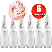 Kit 6 Esmaltes Branco Cremoso Impala Manicure Atacado
