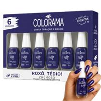 Kit 6 Esmaltes Colorama Roxo de Tédio 8ml Kit 6 Esmaltes Colorama Roxo de Tédio 8ml