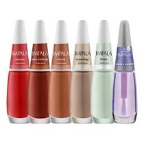 Kit 6 Esmaltes Impala Cremosos Tons Diversos Kit 6 Esmaltes Impala Cremosos Tons Diversos