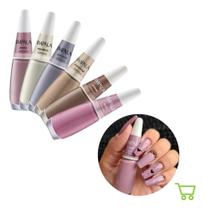 Kit 6 Esmaltes Impala Nude Rosado Barato Misto