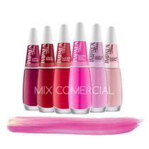 Kit 6 esmaltes Impala Vermelhos e Rosas A Cor da Sua Moda
