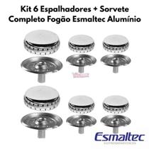 Kit 6 Espalhadores e Queimadores Fogão Esmaltec Bali Aluminio Kit 6 Espalhadores e Queimadores Fogão Esmaltec Bali Aluminio