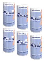 Kit 6 Esparadrapo Impermeável 10cm X 4,5m Branco - Missner