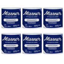 Kit 6 Esparadrapo Impermeável Branco 2,5cm X 90cm - Missner