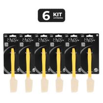 Kit 6 espatula raspadora de silicone e abridor lata 18cm