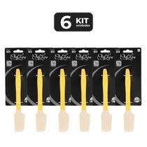 Kit 6 espatula raspadora de silicone e abridor lata 18cm