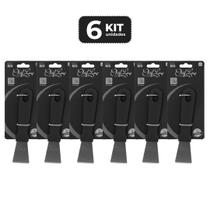 Kit 6 espatula reta 2" inox para limpeza Kit 6 espatula reta 2" inox para limpeza