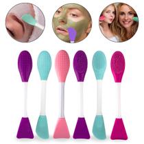 Kit 6 Espátulas Dupla Limpeza Pele Skincare Máscara Facial Cuidados com a Pele Rosto Facial