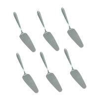 Kit 6 Espátulas Pá Para Cortar Bolo Torta Doces Confeitaria em Aço Inox