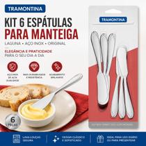 Kit 6 Espátulas para Manteiga Tramontina Laguna Aço Inox Original Kit 6 Espátulas para Manteiga Tramontina Laguna Aço Inox Original
