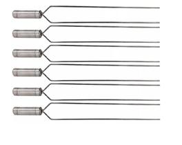 Kit 6 Espeto Duplo 50cm Lãmina Para Churrasco